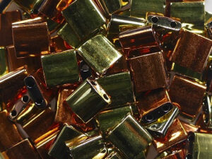 TL-55041 Black California Gold Rush Miyuki Tila Beads 5x5 mm
