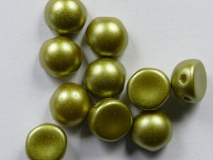 CAB-2-hole-02010-25021 2-hole Cabochons, 6 mm, Alabaster Pastel Lime