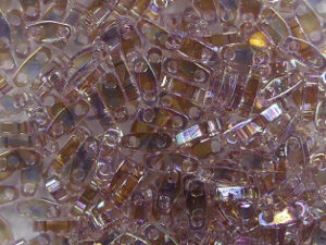 QTL-0256 Transparant Smoky Amethyst AB Miyuki Quarter Tila Beads 5x1,2 mm