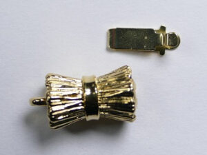 Mooie 'barrel'-vormige sluiting voor 1 streng, gold plated
