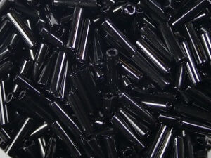 M-BGL-6-0401 Opaque Black Miyuki Bugles 6mm