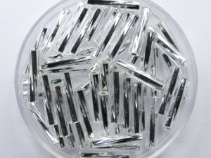 M-BGL-T12-0001 Silverlined Crystal Miyuki Twisted Bugles 12mm