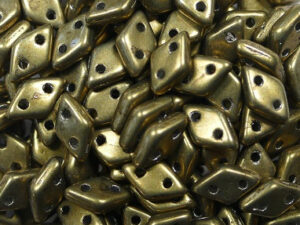 CM-DI-05A01 Color Trends Saturated Metallic Emperador CzechMates 2-hole Diamond Beads, 5 gram