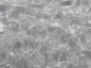 CMTR-00030 2 hole Triangle Beads, 6 mm, Czech Mates, Crystal