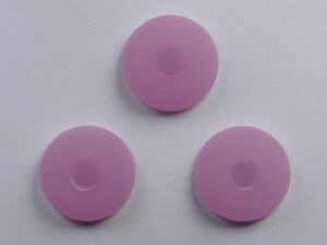 Pol-hr10-08 10 mm Polaris halfronde kraal, pink - Afbeelding 1
