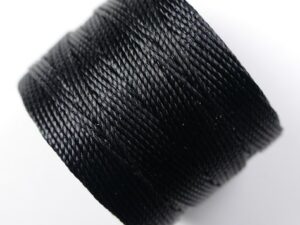 S-Lon TEX 210 Superlon Bead Cord, Black