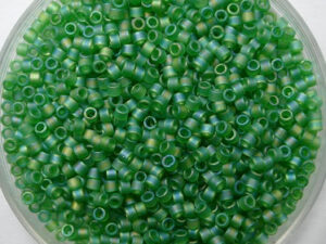 DB-11-0858 Light Green AB Matted Miyuki Delica's 11/0