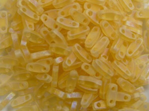 QTL-0132FR Matted Transparant Light Topaz AB Miyuki Quarter Tila Beads 5x1,2 mm