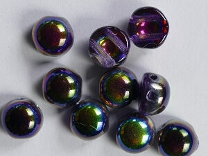 CAB-2-hole-00030-95500 2-hole Cabochons, 6 mm, Crystal Magic Purple - Afbeelding 1