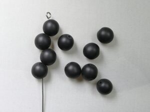 Round Top Hole, Matte Metallic Black - Afbeelding 1
