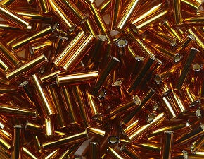 M-BGL-6-0005 Silverlined Dark Topaz Miyuki Bugles 6mm