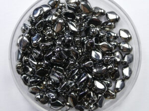 GB-00030-27400 Gekko beads, 3x5 mm, Crystal Full Chrome