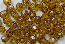 FP1-03-00030T Crystal Travertin Czech Glass Facet Firepolish 3mm