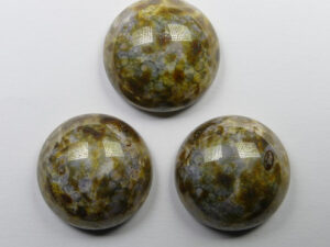 CAB-R18-03040-15635 Travertine Czech Round Cabochon 18 mm