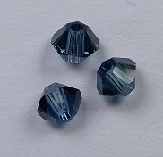 3 mm Montana Swarovski Element Bicones - Afbeelding 1