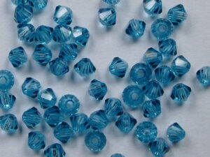 PrBic-03-BLZIR Blue Zircon Preciosa bicones 3 mm 50 stuks - Afbeelding 1
