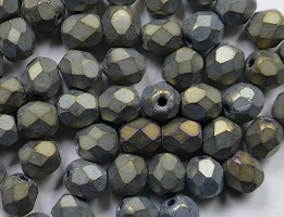 FP1-04-21115JT Matte Iris Brown Czech Glass Facet Firepolish 4mm 50 stuks - Afbeelding 1