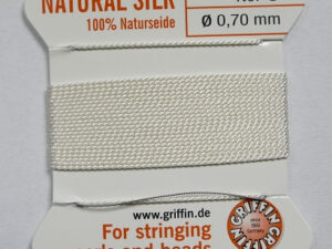 Parelzijde, maat 6, White