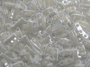 QTL-0420 Ceylon White Pearl Miyuki Quarter Tila Beads 5x1,2 mm