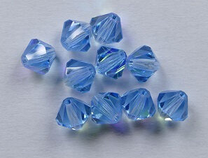 PrBic-06-AQUAAB Aqua AB Preciosa Bicones 6 mm 10 stuks