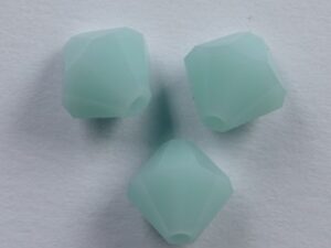 6 mm Mint Alabaster Swarovski Element Bicones - Afbeelding 1