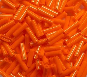 M-BGL-6-0406 Opaque Orange Miyuki Bugles 6mm