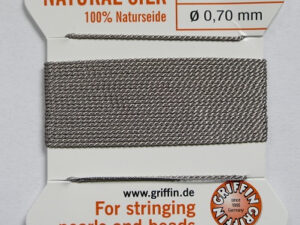 Parelzijde, maat 6, Grey