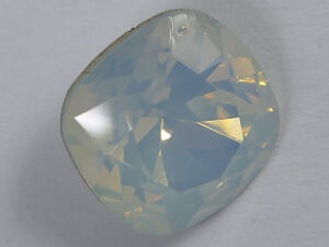 Vierkante steen, 12mm, Swarovski, White Opal Starshine