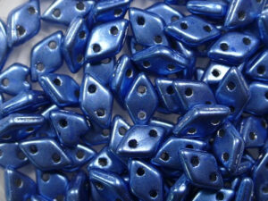 CM-DI-05A05 Color Trends Saturated Metallic Little Boy Blue CzechMates 2-hole Diamond Beads, 5 gram