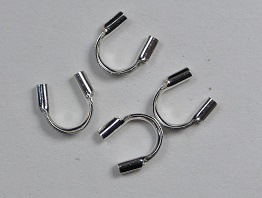 Draadbeschermers, wire protector. 4 stuks, Sterling Zilver - Afbeelding 1
