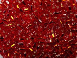 MH-11-0011 Silver Lined Ruby Miyuki Rocailles hex cut 11/0