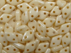 CM-DI-03000LC Luster Opaque Champagne CzechMates 2-hole Diamond Beads, 5 gram