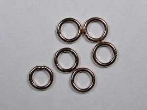 Gesloten jumpring, Rose Gold Filled 6 mm, 2 stuks