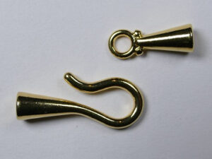 Haaksluiting, 3,2 mm, Gold plated