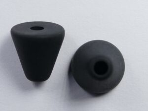 Pol-keg10-35 10 mm Polaris kegel kraal, zwart - Afbeelding 1