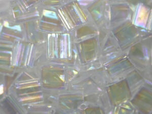 TL-0250 Crystal AB Miyuki Tila Beads 5x5 mm