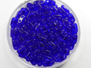 CZM-B-30090 2 hole Bar Beads 6x3 mm Czech Mates Cobalt - Afbeelding 1