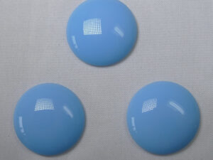 CAB-R24-63020 Blue Turquoise Czech Round Cabochon 24 mm - Afbeelding 1