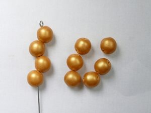 Round Top Hole, Matte Metallic Gold