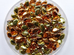 GB-00030-98542 Gekko beads, 3x5 mm, Crystal California Gold Rush
