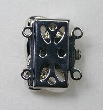 Sluiting voor 2 strengen, rhodium plated - Afbeelding 3