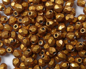 FP1-03-77063CR ColorTrends Saturated Metallic Flame Czech Glass Facet Firepolish 3mm 50 stuks