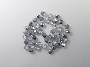 FP1-04-2601K Coated 1/2 Silver Czech Glass Facet Firepolish 4mm 50 stuks