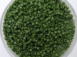 DB-11-2291 Opaque Glazed Frosted Dark Green Miyuki Delica's 11/0