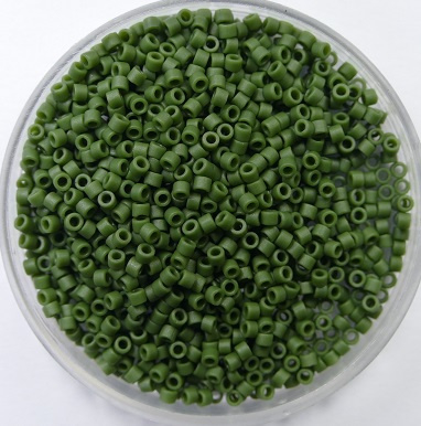 DB-11-2291 Opaque Glazed Frosted Dark Green Miyuki Delica's 11/0 DB-11-2291 Opaque Glazed Frosted Dark Green Miyuki Delica's 11/0
