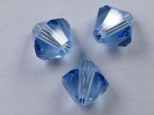 6 mm Aquamarine Swarovski Element Bicones