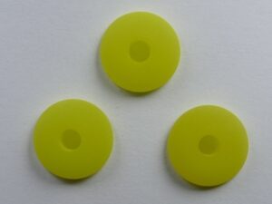 Pol-hr10-01 10 mm Polaris halfronde kraal, geel