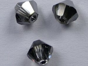 SW-04-CSN 4 mm Silver Night Swarovski Element Bicones - Afbeelding 1