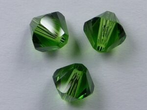 6 mm Fern Green Swarovski Element Bicones