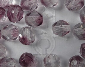 FP1-06-20061 Crystal Amethyst Czech Glass Facet Firepolish 6 mm 25 stuks - Afbeelding 1